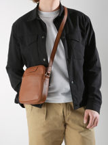 Sac Bandouli�re Flandres Cuir Etrier Marron flandres EFLA729M-vue-porte