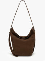 Sac Port� �paule Sac � Dos M Cavalier Nubuck Cuir Etrier Marron cavalier nubuck ECAN126M