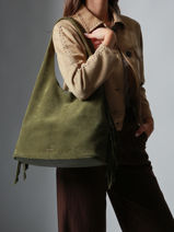 Sac Port� �paule L Country Cuir Etrier Vert country ECOU154L-vue-porte