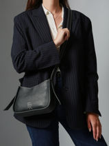 Sac Bandouli�re M Foudre Cuir Etrier Noir foudre EFOD089M-vue-porte