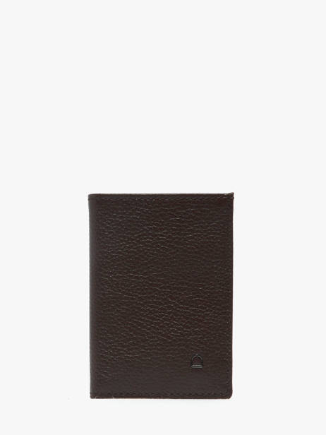 Leather Cardholder Madras Etrier Brown madras EMAD013